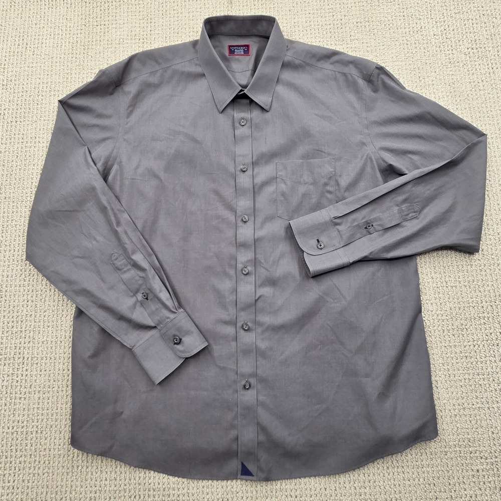 UNTUCKit Long Sleeve Button Down Shirt Wrinkle Free 100% Cotton Gray Mens XXL - Picture 2 of 7